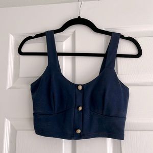 Blue Sailor Crop Top